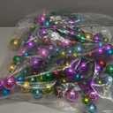 108pcs Ball Christmas Garland Ornaments Dailyart 9ft Colorful Shatterproof Christmas Decorative Hanging Balls Mixcolor Plastic Decoration Ball Garland for Xmas Tree Centerpiece Wreath Mantel Decor