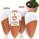 Plant Self Watering Globes - Terracotta Watering Spikes - Slow Release Olla Pots - Holds 14 oz - Drip Irrigation Olla System