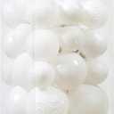 Christmas Ball Ornaments - 30pcs Shatterproof Christmas Ornaments Set Plastic Hanging Christmas Decorations for Xmas Tree Holiday Party Decor, 6 Styles in 4 Sizes (White)