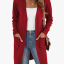 VIISHOW Women's Classic Cardigans Long Sleeve Open Front Casual Knit Cardigan Sweaters Coat Soft Outwear, Size Small