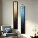Framed Long Narrow Vertical Abstract Line 2 Piece Wall Art for Hallway, 8" W x 56" H – 2 Pcs