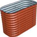 Raised Metal Garden Beds, Galvanized Steel, 47x24 inches, Garden Green or Terra Cotta (Copper Brown, 47.2" × 23.6" × 31.5")
