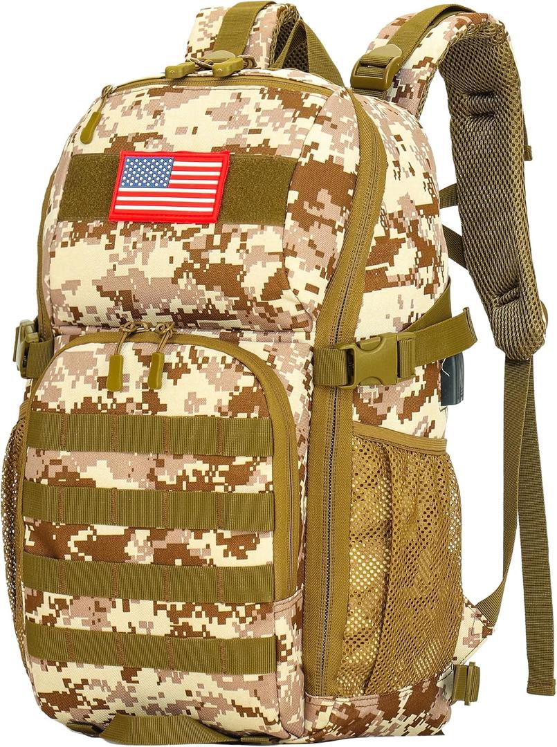 outdoor plus Camo Backpack, Military Boys, 30L