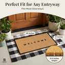 Black Edge - 17"x29" - Coir Door Mat with Heavy Duty Backing - Welcome Mats for Entryway, Porch - Anti-Slip PVC & Coconut Fiber Surface -Natural Home Accessories,Minimalist Original Design