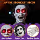 JOYIN Halloween Outdoor Decoration Zombie Groundbreaker, Animatronics Zombie Props Halloween Outside Decor, Animated Groundbreaker with Sound & Glowing Eyes for Graveyard Lawn Yard Haunted House Decor