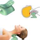 Neck Stretcher, Cervical Traction Pillow, Ergonomical Cervical Aliganment Device for Hunchback, Latex-Free