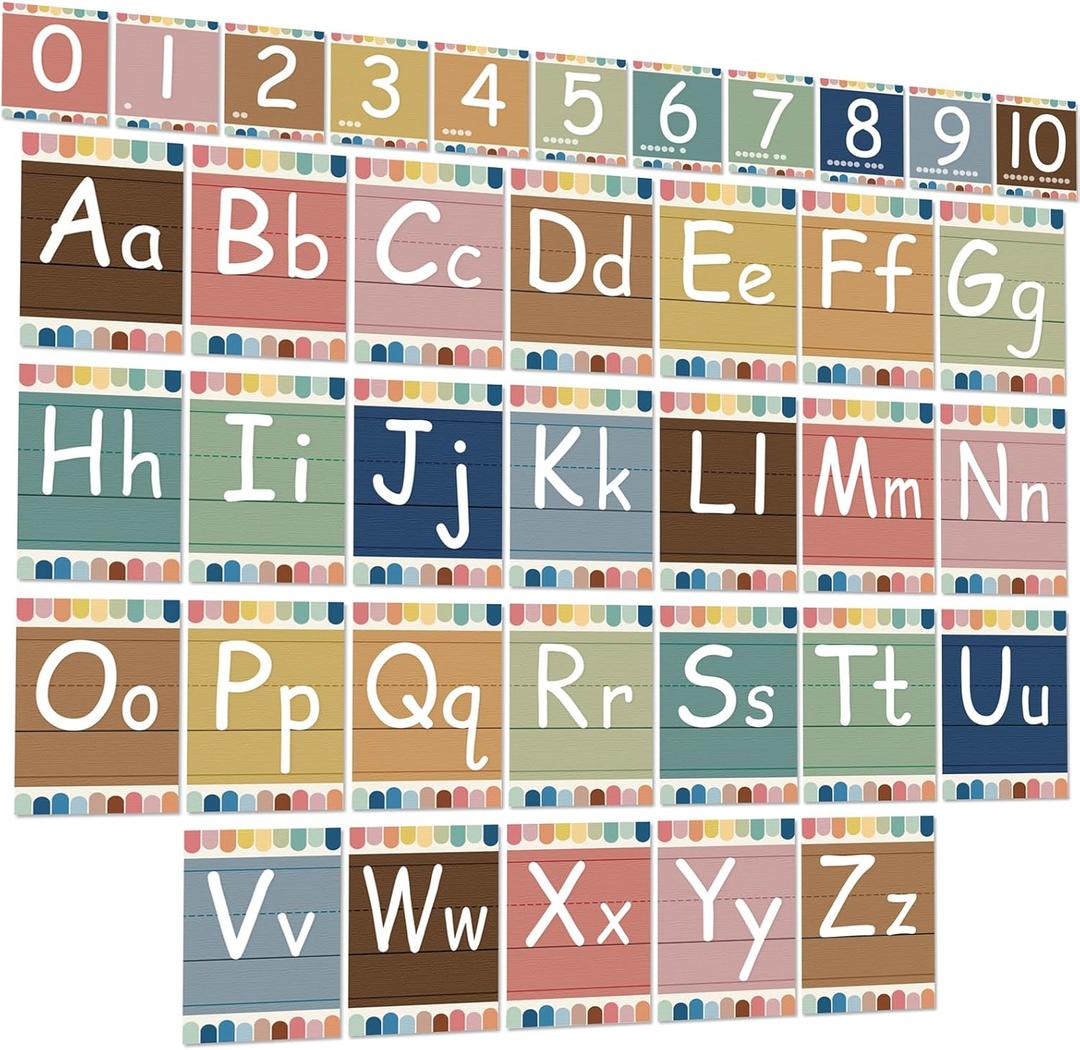 Bulletin Board Letters - ABC Alphabet Poster Classroom Decor Set Preschool English Poster Kindergarten/Primary School Classroom Wall Decor Daycare/Homeschool Supplies 10inx5.5in (Bohemia) Bulletin Board Letters - ABC Alphabet Poster Classroom Decor Set Preschool English Poster Kindergarten/Primary School Classroom Wall Decor Daycare/Homeschool Supplies 10inx5.5in (Bohemia)