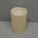 Homemory 6" x 9" Extra Large Outdoor Waterproof Candle with Auto 6-Hour Timer, No Remote, Ivory Plastic Made, Long Last for Half A Year