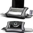 EHO Portable Lap Desk with Cushion, Detachable Mouse Pad Tray and Phone Holder, Adjustable Laptop Stand with 5 Angles, for Home, Office, Sofa, Bed