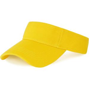 Marrywindix 1 Piece of Sport Wear Athletic Visor Sun Sports Visor Hat Visor Adjustable Cap for Women and Men (One Size) (Yellow)