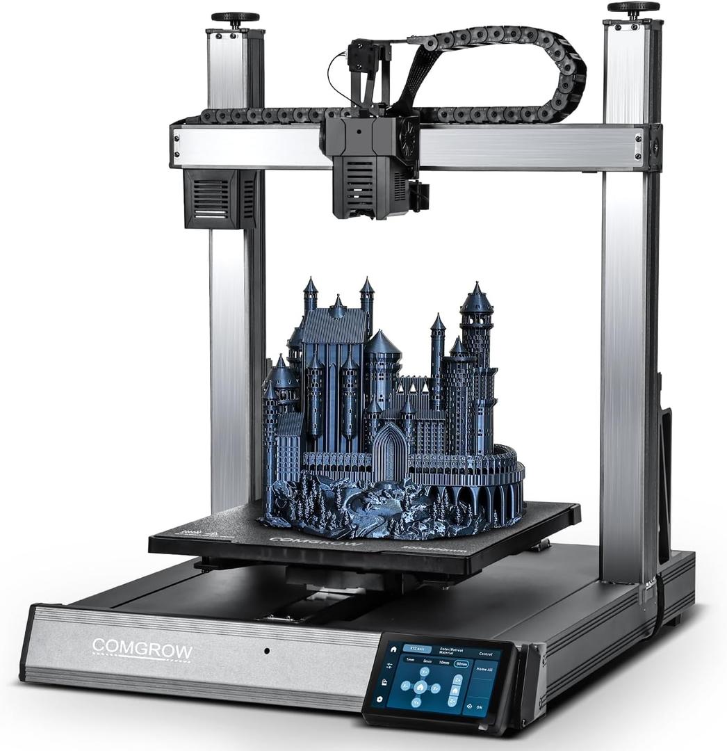 Sovol T300 3D Printer Max Speed up to 600mm/s, Klipper Firmware 300 All-in-one Hotend 30s Preheat Time 81-Point Auto Leveling 95% Pre-Assembly All Metal Body 11.8 * 11.8 * 13.8in