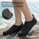 SEEKWAY Water Shoes Women Men Adult Quick-Dry Aqua Socks Barefoot Non Slip for Beach Swim River Pool Lake surf Black SK002(U)