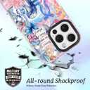 for iPhone 14 Pro Max Case, Coastal Collage Pattern, Military-Grade Drop Protection, Seaside Daydream Soft Slim TPU Protective Cover with Camera Protection for Women & Girls (BlueSummer)