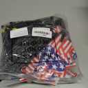 Mindsoft 12 Pcs 22" H 4th of July Pinwheels Patriotic American Flag Pinwheels Red Blue White Stars Stripes Wind Spinner for Outside Independence Day Memorial Day Decorations for Yard Garden Supplies