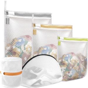 Mesh Laundry Bags, Washing Machine Wash Bags, Reusable and Durable Mesh Wash Bags for Delicates Blouse, Hosiery, Underwear, Bra, Lingerie Baby Clothes - 5 Different Size