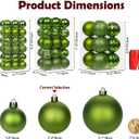 2.36" Christmas Ball Ornaments Green 30 Pcs Small Shatterproof Christmas Tree Decorations Xmas Tree Christmas Ornaments Balls with Hanging Loop for Wedding Holiday Party Wreath Home Decor