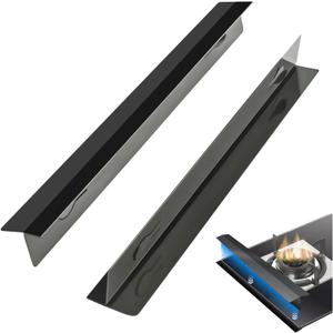 Pack of 2 Stove Gap Covers, Stove Gap Covers Stainless Steel, Gap Filler for Stove and Counter, Heat Resistant Oven Gap Filler, Adjustable Length 13.8" to 27.5" (T Shape)