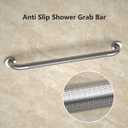 24 Inch Anti Slip Shower Grab Bar 1.25" Diameter, YuanDe 2 Pack Stainless Steel Bath Grab Bar, Knurled Bathroom Safety Rail, Shower Handrail Support, Handicap Elderly Injury Balance Assist Handles