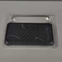 zccz Sponge Holder - Kitchen Sink Organizer Tray Stainless Steel Dish Cloth Hanger Soap Dispenser Brush Holder Caddy, Black Marble Look