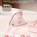 seenda Ergonomic Mouse Wireless, MOU-302 Bluetooth Vertical Mouse Rechargeable, Volume Knob, Silent Mice & 1000/1600/2400 DPI, 3 Multi-Device Connection for Windows/PC/Laptop/Mac/MacBook, Pink