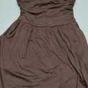 BTFBM Strapless Boho Womens Romper 2026 Summer | Off The Shoulder, Tube Tops Shorts Jumpsuits, Pockets, Lightweight, Date Night Rompers, Resort Wear, Beach Vacation Clothes (Brown, S)