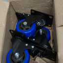 Casters Wheel 3 Inch Set of 4, 1200 Lbs Heavy Duty Casters, Safety Dual Locking Industrial Swivel Top Plate Casters Wheels for Furniture and Workbench Cart(2 Spanners and Free Screws)
