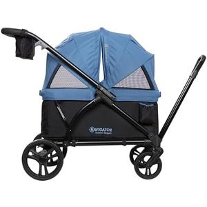 Baby Trend Navigator 2-in-1 Stroller Wagon, Dash Blue | With Storage Tray & 2 Cup Holders, Foldable Toddler and Child Travel System for Outdoor Cargo Rides, Manufacturing Date: 07/26/2025