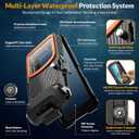 2026 Underwater Snorkeling Diving Phone Case for iPhone 17/16/15/14/13/ Pro Max/XR/XS/.[50ft/15m] Professional Scuba Dive Waterproof Case Underwater Photo VideoApple Models-Left 5G- Black Frame