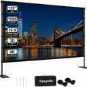 Projector Screen with Stand - 120inch Outdoor Projector Screen Portable, 16:9 Indoor Movie Screen, 4K HD, 3D Compatible Includes Carry Bag
