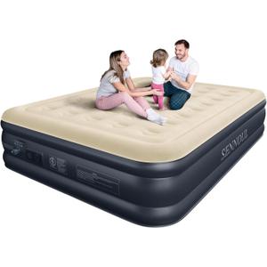 Air Mattress Queen with Built in Pump, Inflatable Mattress Blow Up Mattress 18 Raised Comfort,Upgraded Surface Portable Bed, Air Bed for Home, Guest, Camping, Colchone Inflable, 650 lbs