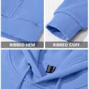 TACVASEN Men's Athletic Hoodies Fleece Lined Sweatshirt Pullover Soft Casual Hooded Sweatshirt with Pocket (Blue, L)