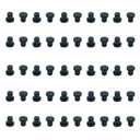 50PCS 1/4 inch / 6.5mm Black Silicone Rubber Plugs for Round Holes Soft Rubber Stopper Plug Assorted Sizes End Covers for Bottles Tubes Pipes