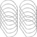 12 PCS 4 Inch Loose Leaf Binder Rings, Nickel Plated Book Rings for Index Cards, Keychains, DIY Crafts, Office, School,Home (D-Shape)