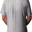 Blue 84 NHL Mens NHL Officially Licensed Short Sleeve Performance Polo All Over Print White (X-Large)