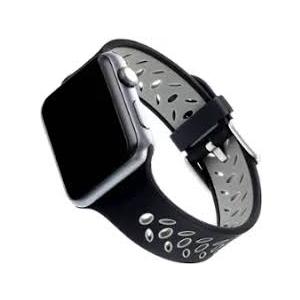 WITHit - Sport Band for Apple Watch 42mm, 44mm and Series 7, 45mm - Black/Gray