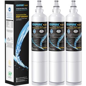 ICEPURE PLUS 9990 NSF 53&42 Certified Replacement for Kenmore 46-9990, LG LT600P 5231JA2006B 5231JA2006A-S, KENMORECLEAR 9990, FML-2, LSC27931ST, LFX25960ST, RWF1000A Refrigerator Water Filter, 3PACK