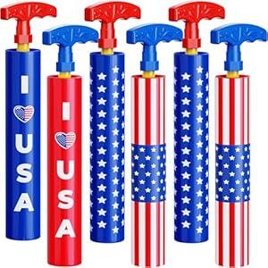 Water Gun Squirt Toys for Kids Adults, 6 Pack Blaster Guns 4th of July for Age 3-4-8-12 Boys Girls Bulk - 40Ft Water Squirter for Independence Day Red Blue Swimming Pool Beach Summer Party Games