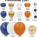 Orange and Navy Blue Balloon Arch Kit 164pcs Orange Navy Blue White Gold Confetti Balloons for Thanksgiving Wedding Baby Shower Engagement Birthday Graduations Party Decoration