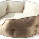Asvin Small Dog Bed for Small Dogs, Cat Beds for Indoor Cats, Pet Bed for Puppy and Kitty, Extra Soft & Machine Washable with Anti-Slip & Water-Resistant Oxford Bottom, Light Brown, 20 inches (Small (Pack of 1))