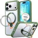 TORRAS Q3 Spin for iPhone 17 Pro Max Case with 360 Magnetic Stand, Camera Control, Fit for MagSafe, 4X Military-Grade Shockproof Case for iPhone 17 Pro Max Phone Case with Stand, Alpine Green
