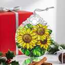 Stained Glass Ornament, Christmas Ornament, Hanging Ornaments for Home Decor & Christmas Tree Ornaments Exquisite Holiday Decor, Xmas Gifts & Holiday Present - Sunflower
