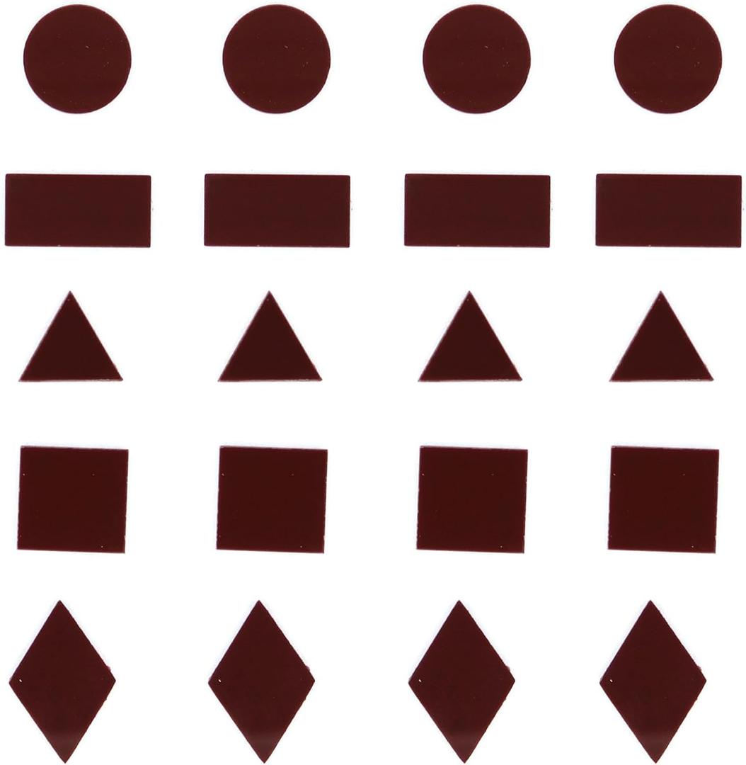 250 Pieces Brown Mosaic Tiles, 5 Shapes Mixed Mosaic Tiles for Crafts Bulk, Stained Small Acrylic Tiles for Mosaic Projects Supplies Home Decorations (Rectangle, Triangle, Round, Square, Diamond)