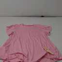 Afibi Womens Summer Crew Neck Loose Dressy Shirts Petal Short Sleeve Tunic Tops L