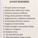 DAGUYS 12 Things To Always Remember Poster Wall Art Decor Canvas Print Picture Paintings for Living Room Bedroom Unframe-Style 12x18inch(30x45cm)