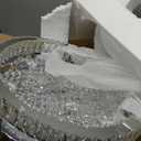 FRIXCHUR 19.7" Crystal Chandeliers Crystal Ceiling Light Fixtures Modern Flush Mount Light LED Chandelier Lamp for Living Room Bedroom Dining Room 6500K Cool White