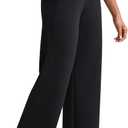 G4Free Smoofit Modal Soft Wide Leg Pants for Women Elastic Waist 7/8 Length Ankle Casual Dressy Sweatpants (Black, XXL)