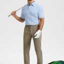 Obla Men's Golf Pants - 30"/32"/34" Slim Fit Stretch Lightweight with 5 Pockets Casual Travel Dress Work Pants for Men (Brown)