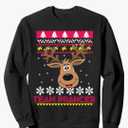Team Prancer Santa Reindeer Ugly Design Product Sweatshirt, Size S