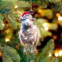Sheep Ornaments for Christmas Tree 2025 - Gifts for Sheep Lovers, Farmers, Family, Funny Farm Animal Christmas Ornaments, Gifts for Animal Lovers, Women, Men, Friends 6 Pack