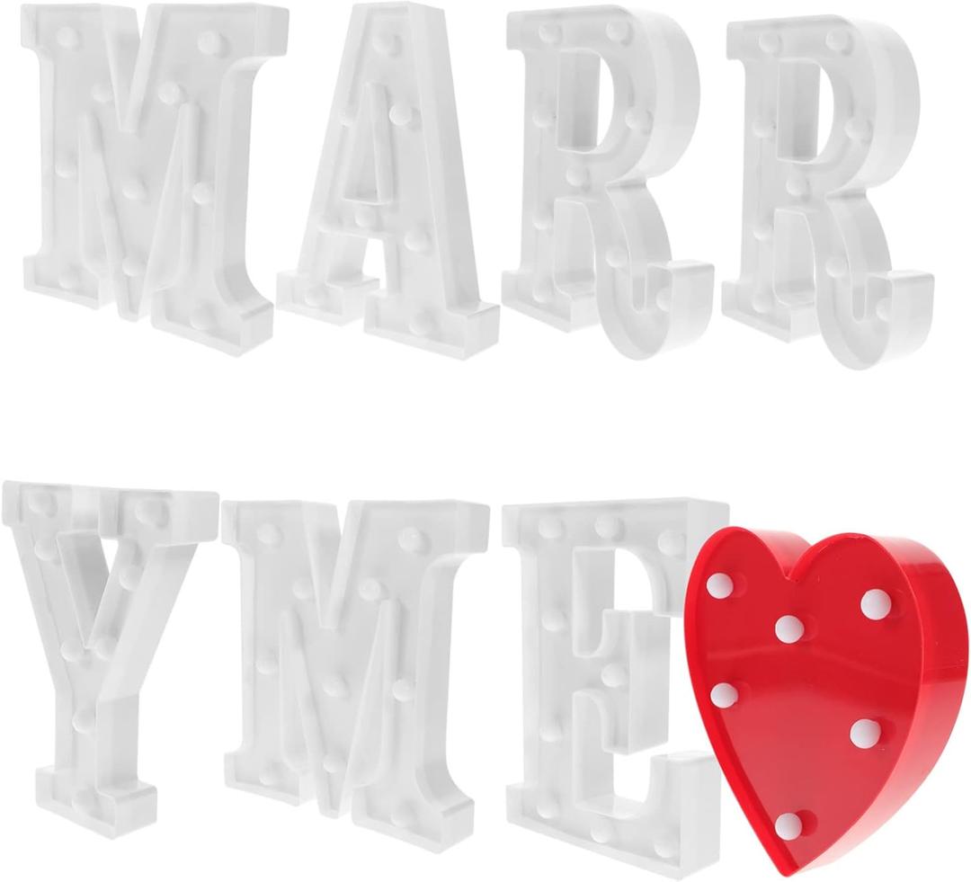 ABOOFAN Led Letters Lights Decor Large Led Letters for Room Decor Wedding Night Light Easy to Use